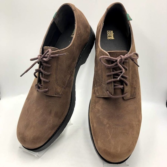 School Issue Men's Brown Leather Oxford Shoes - Picture 3 of 13